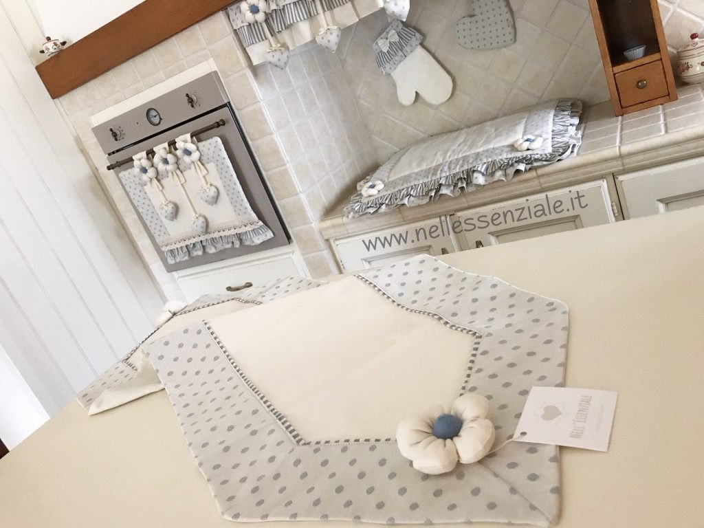 Coordinato Shabby a pois - Variante righe