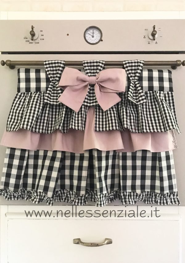 Copriforno nero a quadretti Black Country